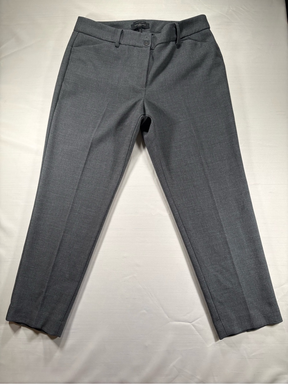 Talbots Petites Hampshire Pants Womens Size 12P Gray Ankle Dress Pants